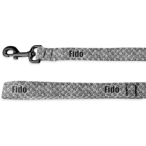 Custom Diamond Plate Deluxe Dog Leash - 4 ft (Personalized)