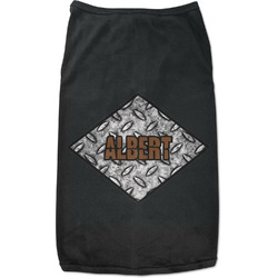 Diamond Plate Black Pet Shirt (Personalized)