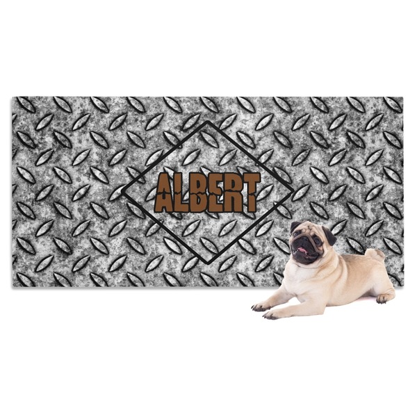 Custom Diamond Plate Dog Towel (Personalized)