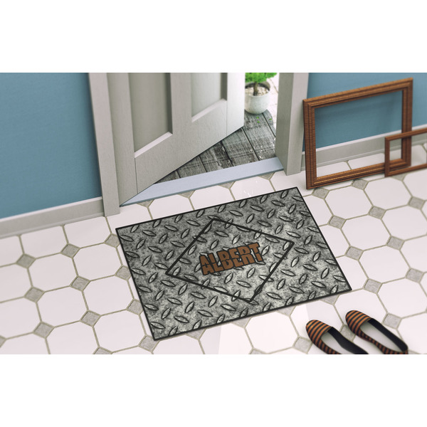 Diamond Plate Door Mat Lifestyle