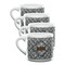 Diamond Plate Double Shot Espresso Mugs - Set of 4 Front