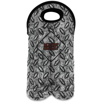 Diamond Plate Wine Tote Bag (2 Bottles) (Personalized)