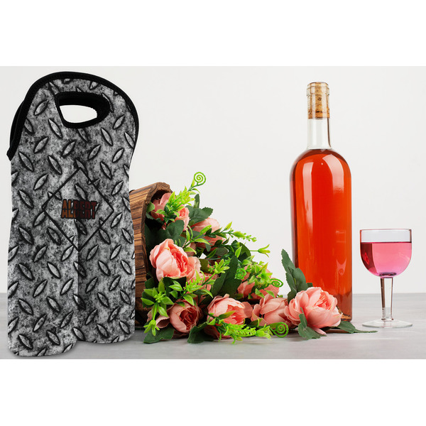 Diamond Plate Double Wine Tote - LIFESTYLE (new)
