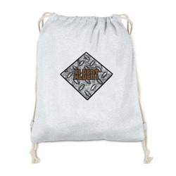 Diamond Plate Drawstring Backpack - Sweatshirt Fleece - Double Sided (Personalized)