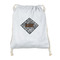 Diamond Plate Drawstring Backpacks - Sweatshirt Fleece - Single Sided - FRONT