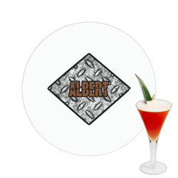Diamond Plate Printed Drink Topper -  2.5" (Personalized)