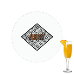 Diamond Plate Printed Drink Topper - 2.15" (Personalized)