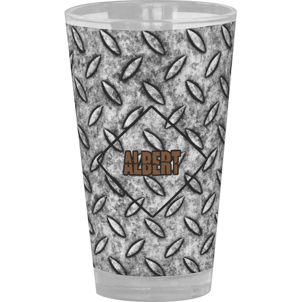 Custom Diamond Plate Pint Glass - Full Color (Personalized)