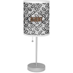 Diamond Plate 7" Drum Lamp with Shade Linen (Personalized)