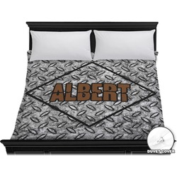 Diamond Plate Duvet Cover - King (Personalized)