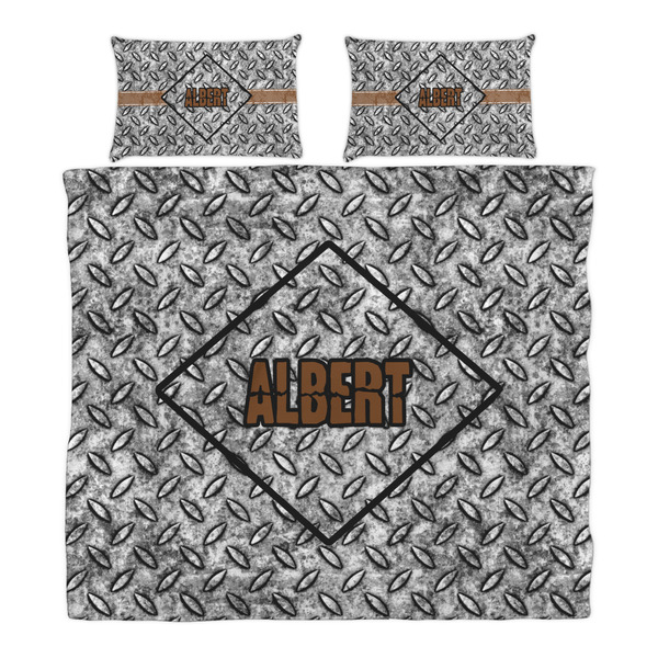 Diamond Plate Duvet Cover Set - King - Alt Approval
