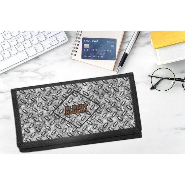 Diamond Plate DyeTrans Checkbook Cover - LIFESTYLE