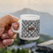 Diamond Plate Espresso Cup - 3oz LIFESTYLE (new hand)