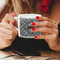 Diamond Plate Espresso Cup - 6oz (Double Shot) LIFESTYLE (Woman hands cropped)