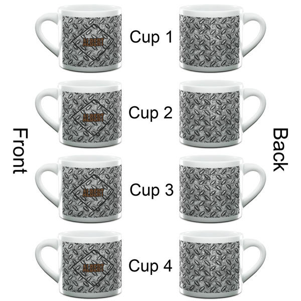 Diamond Plate Espresso Cup - 6oz (Double Shot Set of 4) APPROVAL