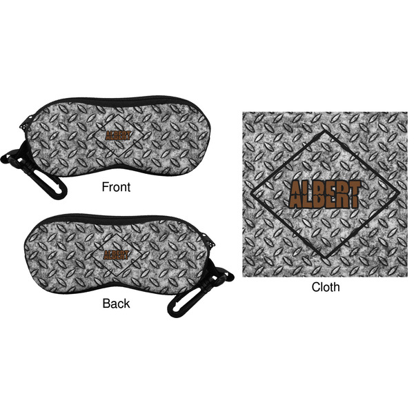 Diamond Plate Eyeglass Case & Cloth (Approval)