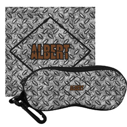 Diamond Plate Eyeglass Case & Cloth (Personalized)