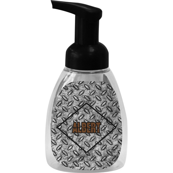 Custom Diamond Plate Foam Soap Bottle - Black (Personalized)