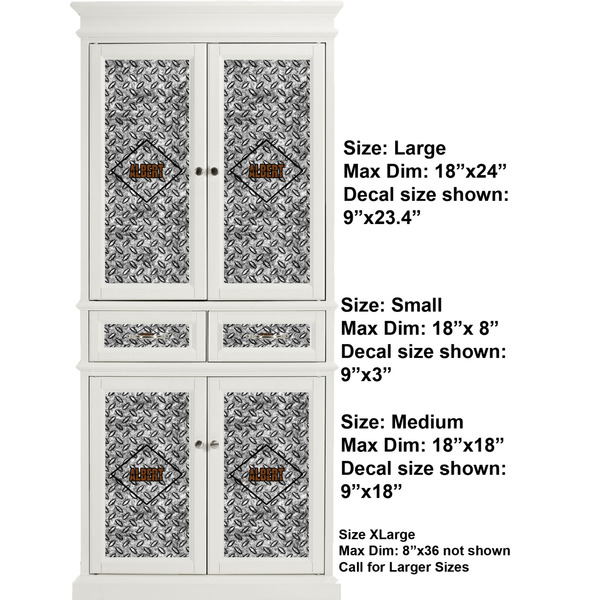 Diamond Plate Full Cabinet (Show Sizes)