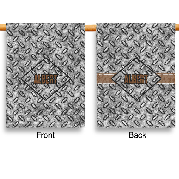 Diamond Plate Garden Flags - Large - Double Sided - APPROVAL
