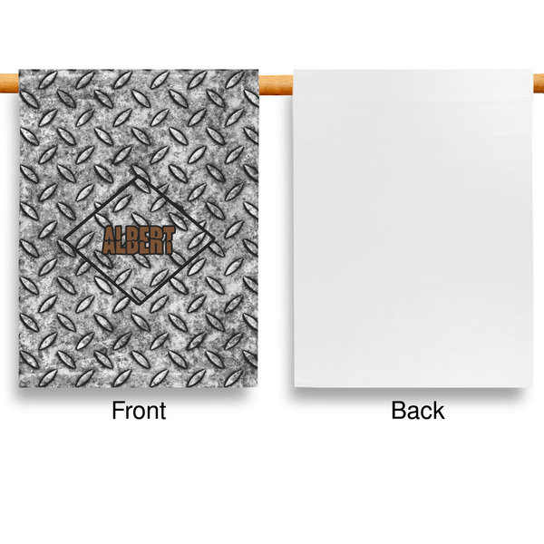 Diamond Plate Garden Flags - Large - Single Sided - APPROVAL