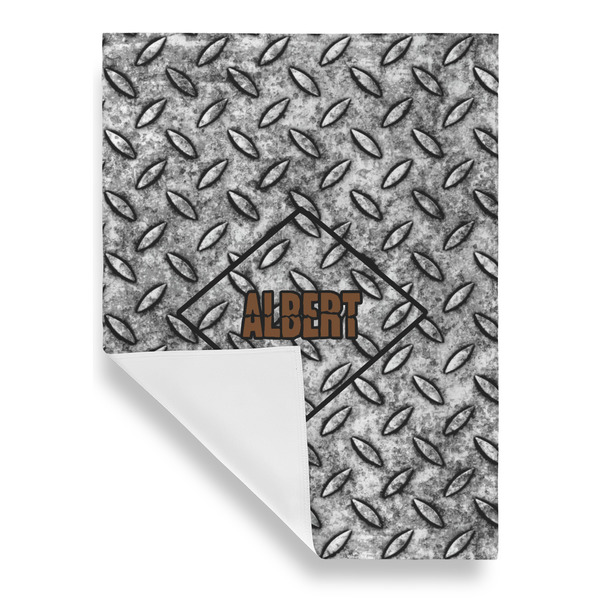 Diamond Plate Garden Flags - Large - Single Sided - FRONT FOLDED