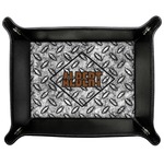 Diamond Plate Genuine Leather Valet Tray (Personalized)