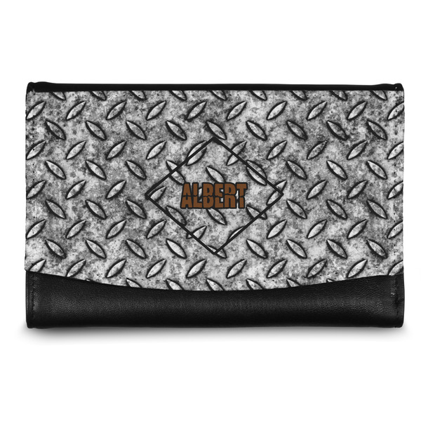 Custom Diamond Plate Genuine Leather Women's Wallet - Small (Personalized)