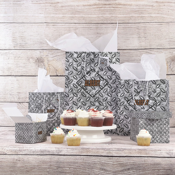 Diamond Plate Gift Bags - In Context
