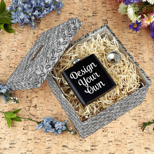 Diamond Plate Gift Boxes with Lid - Canvas Wrapped - Large - In Context