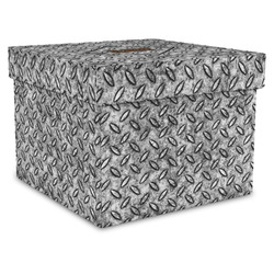 Diamond Plate Gift Box with Lid - Canvas Wrapped - X-Large (Personalized)
