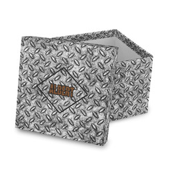Diamond Plate Gift Box with Lid - Canvas Wrapped (Personalized)