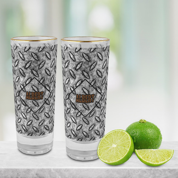 Diamond Plate Glass Shot Glass - 2 oz - LIFESTYLE
