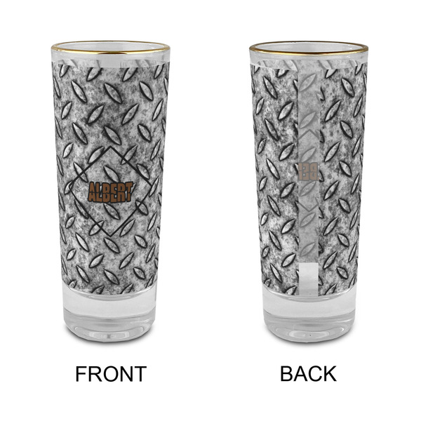 Diamond Plate Glass Shot Glass - 2 oz - Single - APPROVAL