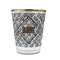 Diamond Plate Glass Shot Glass - 1.5 oz - with Gold Rim - Single (Personalized)