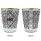 Diamond Plate Glass Shot Glass - with gold rim - APPROVAL