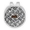 Diamond Plate Golf Ball Marker - Hat Clip - Silver