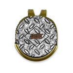 Diamond Plate Golf Ball Marker - Hat Clip - Gold