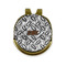 Diamond Plate Golf Ball Marker - Hat Clip - Gold