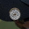 Diamond Plate Golf Ball Marker Hat Clip - Gold - On Hat