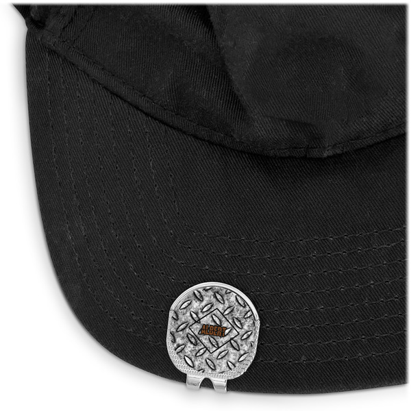 Diamond Plate Golf Ball Marker Hat Clip - Main
