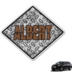 Diamond Plate Graphic Car Decal (Personalized)
