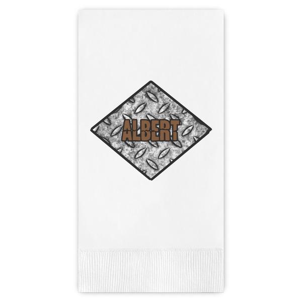Custom Diamond Plate Guest Paper Towels - Full Color (Personalized)