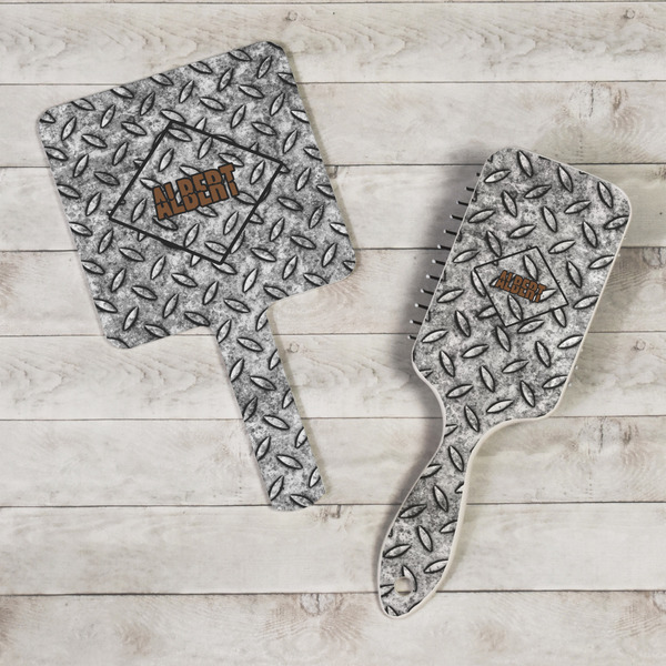 Diamond Plate Hand Mirrors - In Context