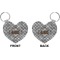 Diamond Plate Heart Keychain (Front + Back)