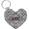 Diamond Plate Heart Keychain (Personalized)