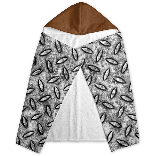 Diamond Plate Hooded Towel - Folded