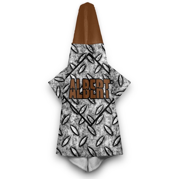 Diamond Plate Hooded Towel - Hanging