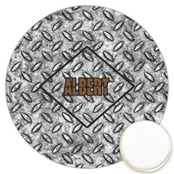Diamond Plate Printed Cookie Topper - 3.25" (Personalized)