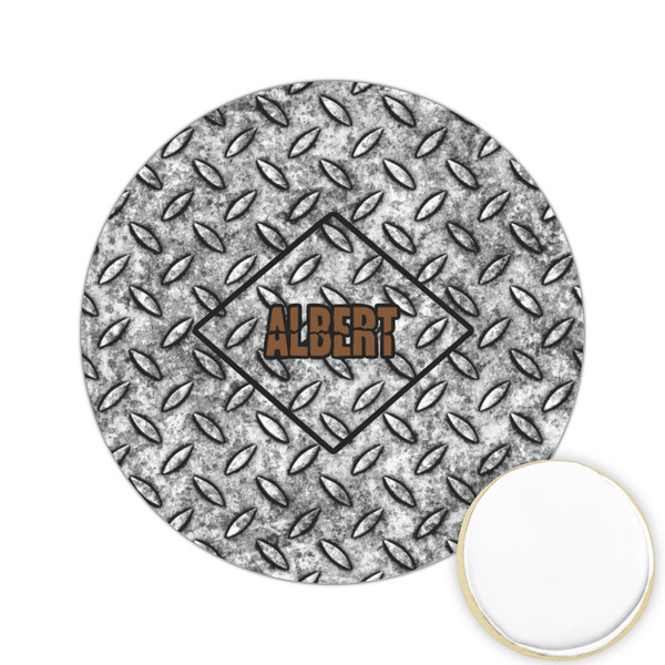 Custom Diamond Plate Printed Cookie Topper - 2.15" (Personalized)